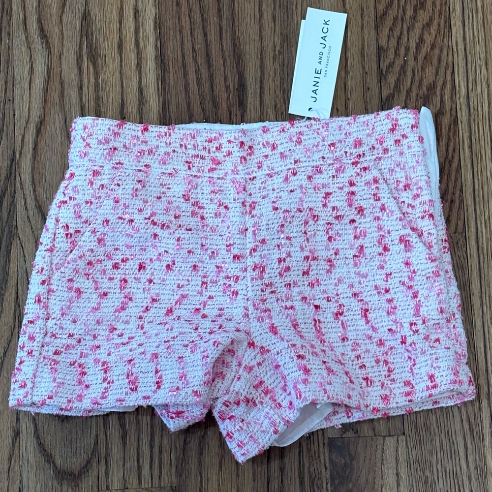 Janie and Jack Pink Tweed Shorts